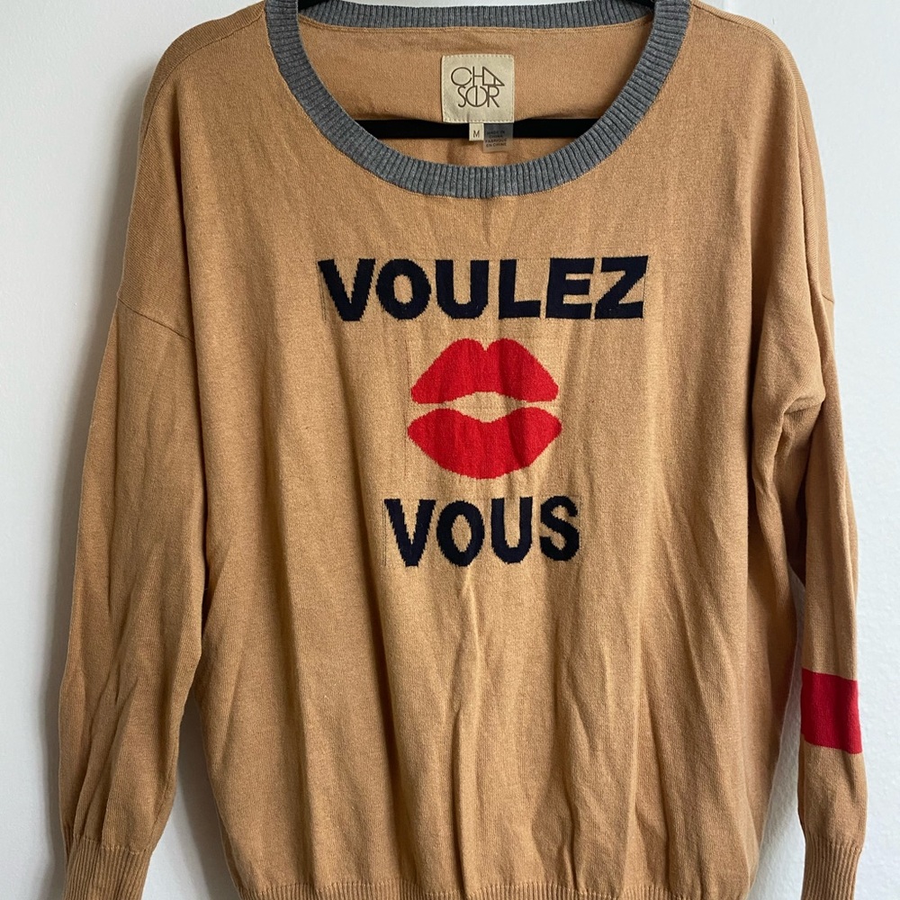 Chaser Voulez Vous Sweater MEDIUM $25 OBO - Picture 4 of 6